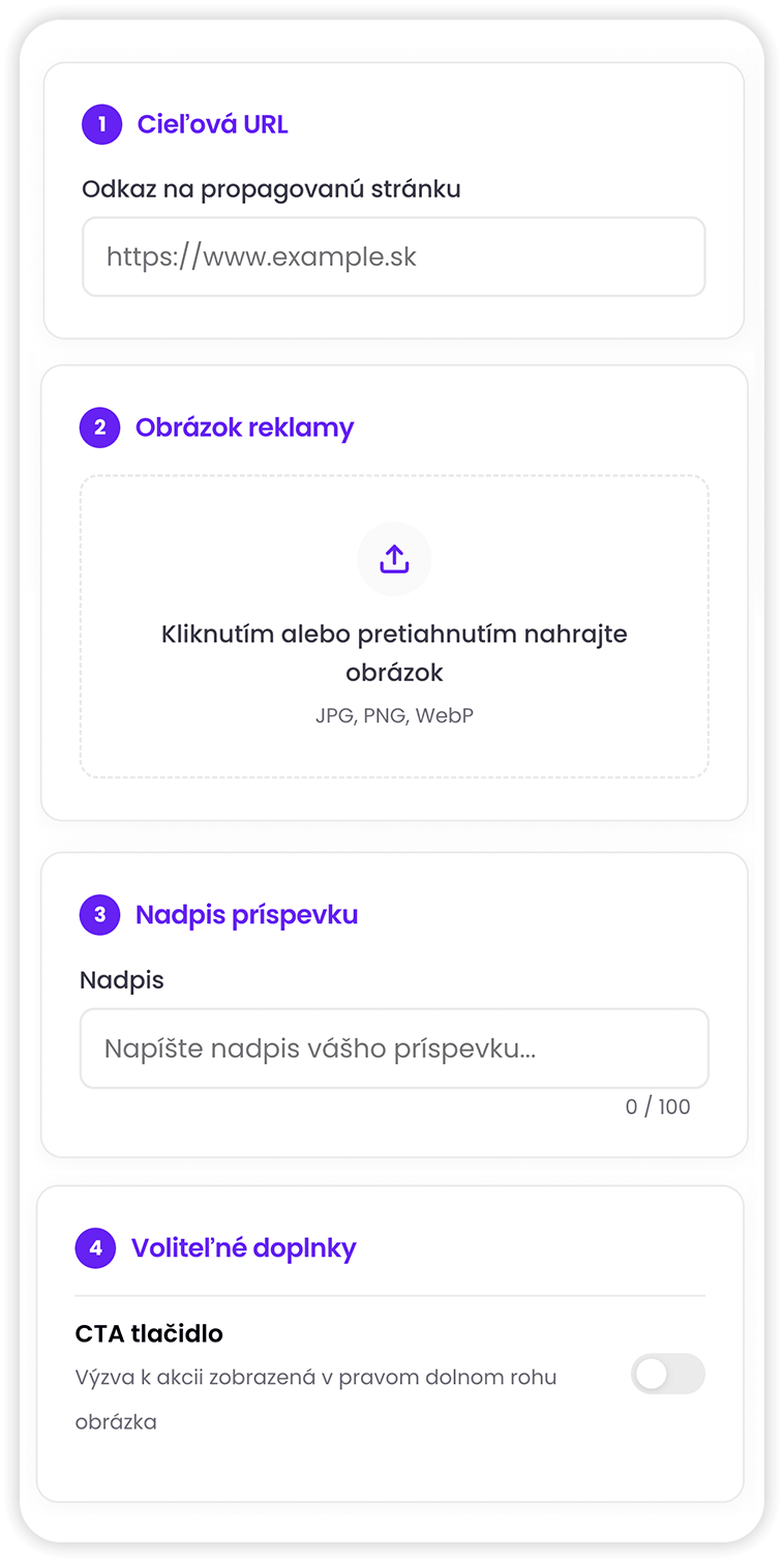 Krok 2 - Vytvorenie reklamy